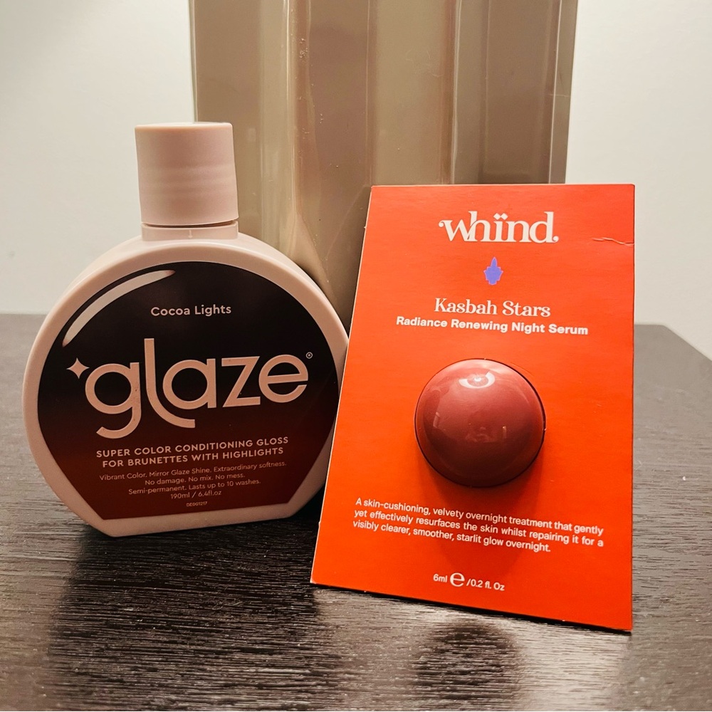 Glaze Cocoa Lights Hair Treatment & whind Night Serum
